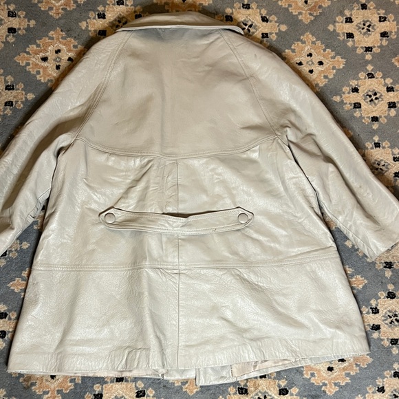 Vintage leather jacket car coat - Picture 3 of 10